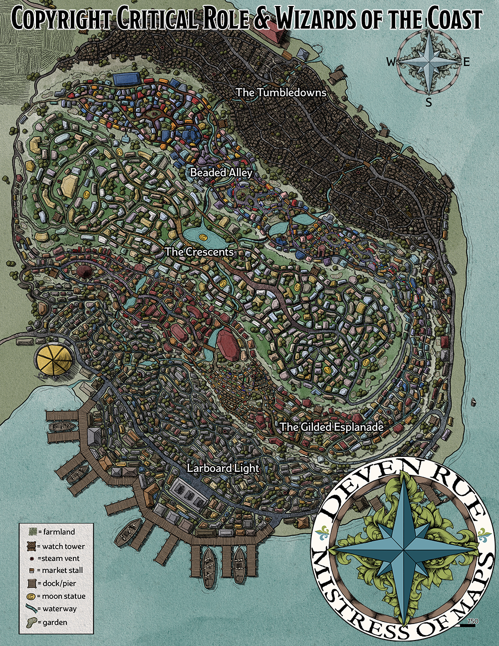 Port Damali Map Prints
