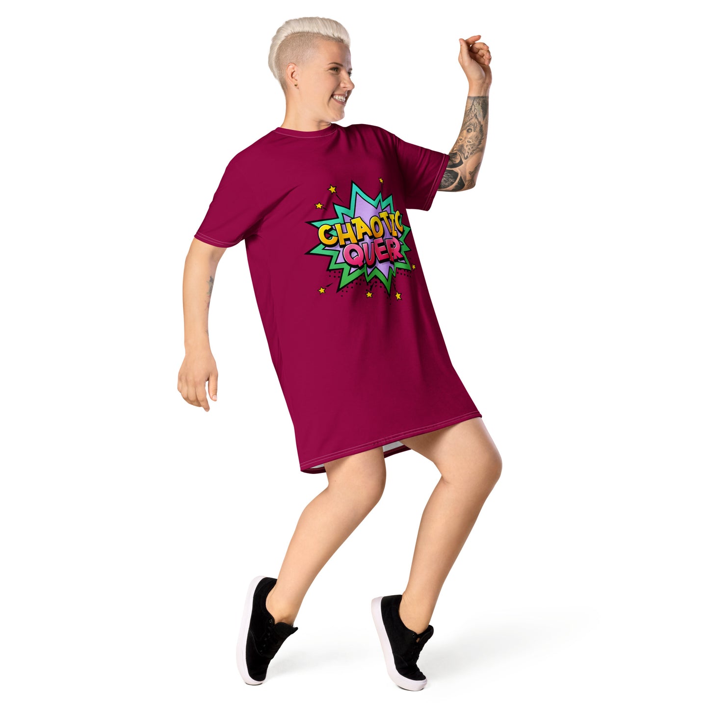 Chaotic Queer T-shirt Dress