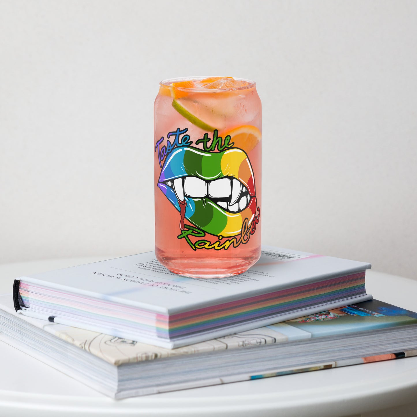 Taste the Rainbow Can-Shaped Glass