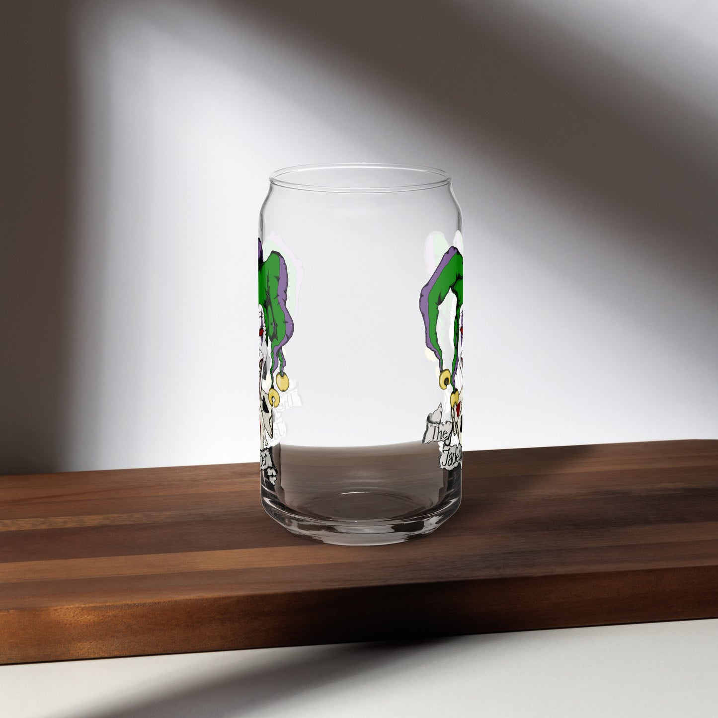 The Jaded Jester Can-shaped Glass