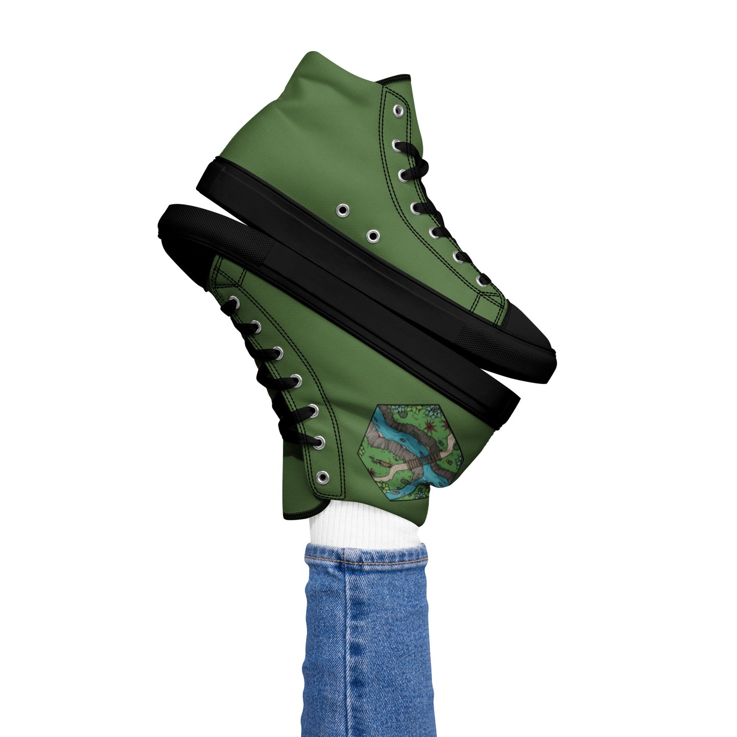 Perilous Crossing High Top Canvas Shoes