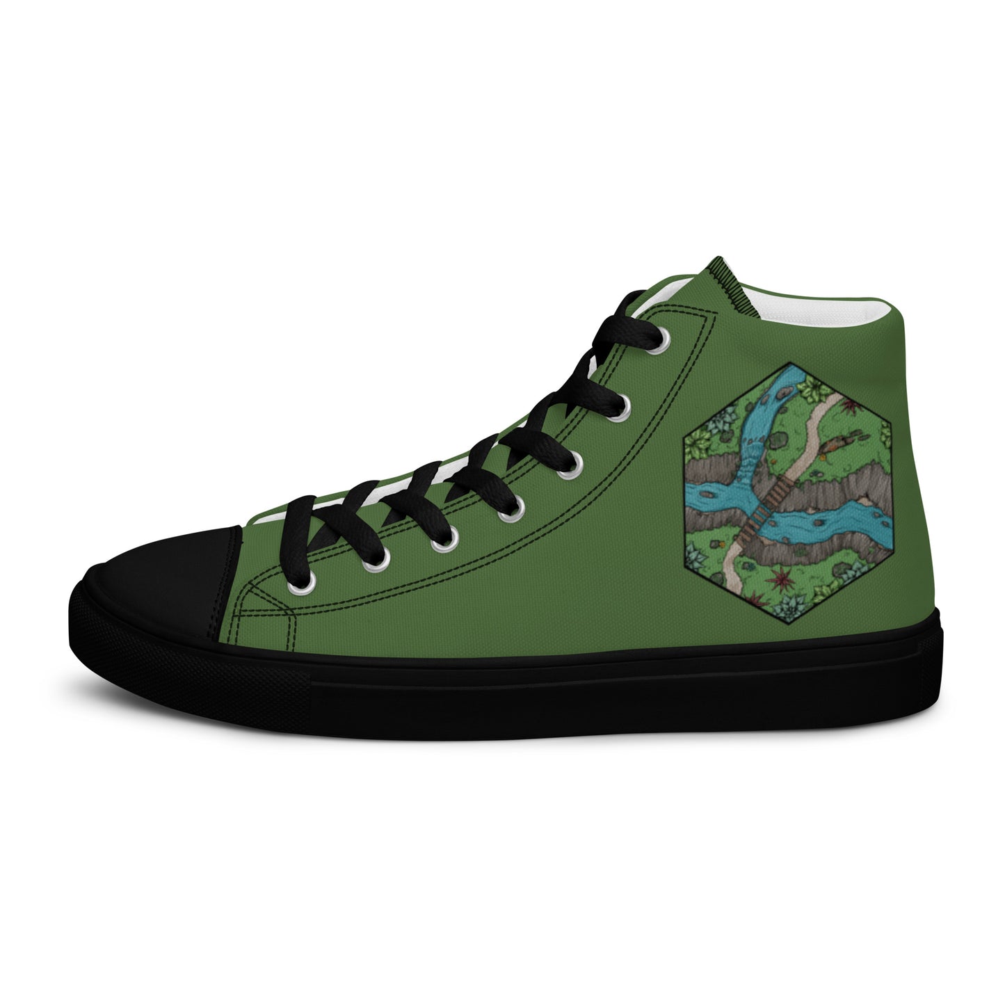 Perilous Crossing High Top Canvas Shoes