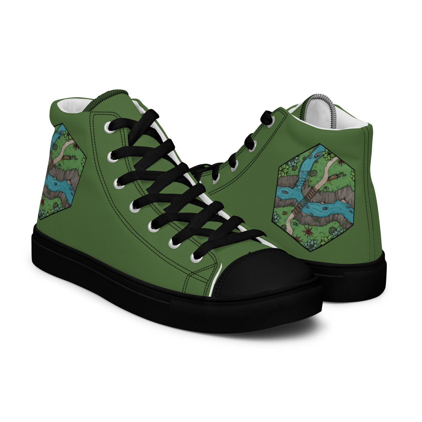 Perilous Crossing High Top Canvas Shoes