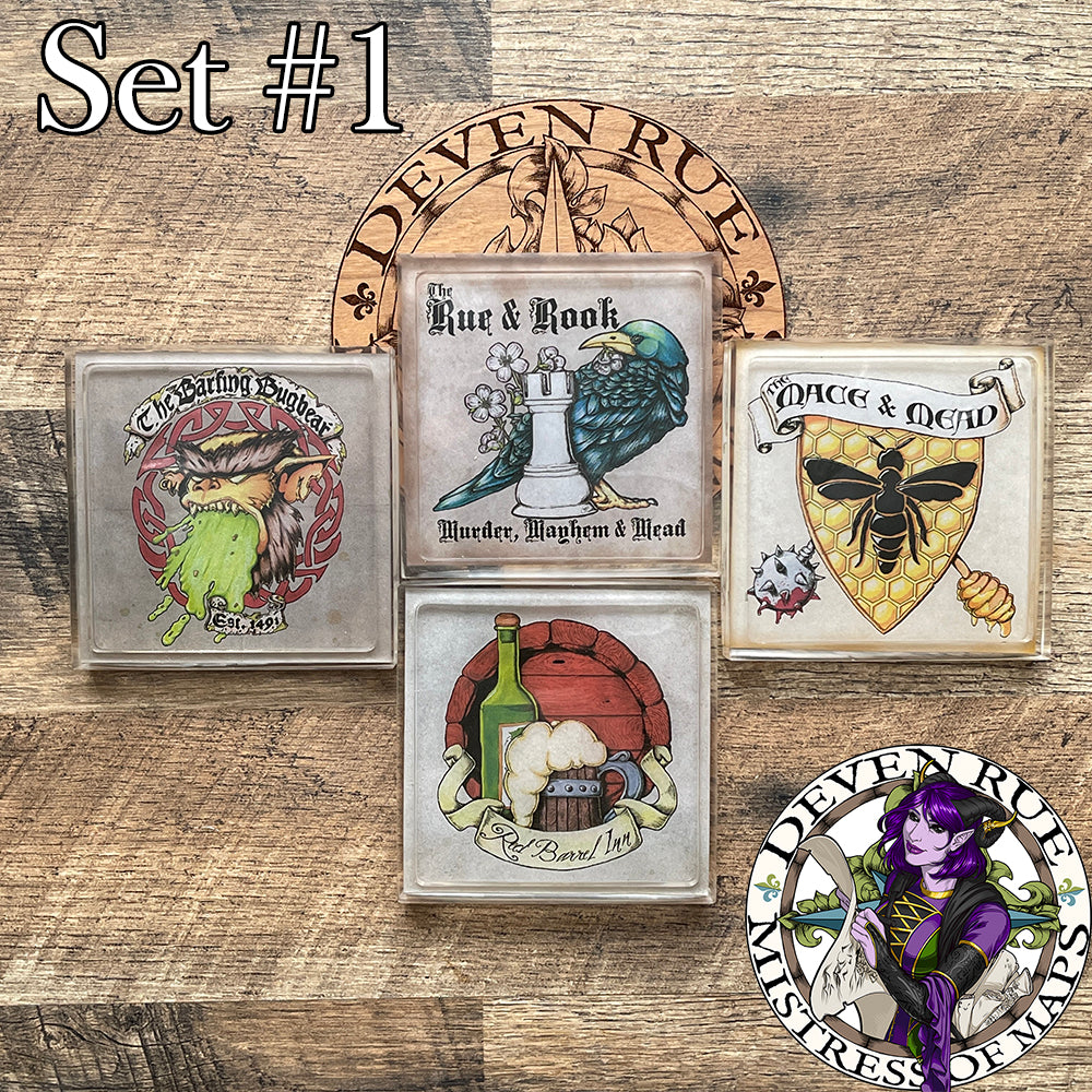 Fantasy Taverns Coaster Set #1