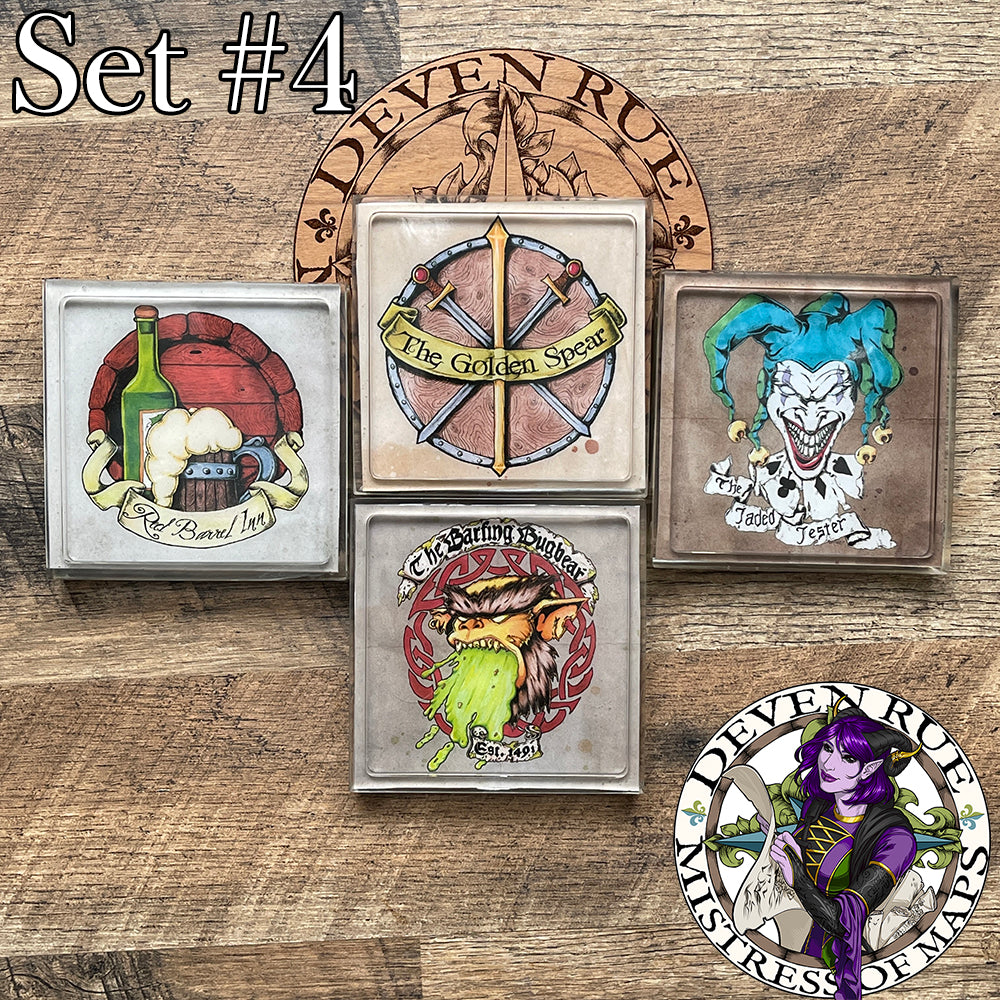 Fantasy Taverns Coaster Set #4