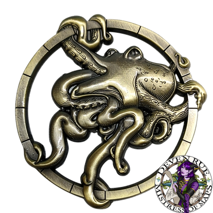 The other side of an octopus token render. The octopus seems to be holding a ring with its tentacles.
