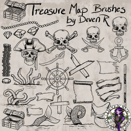 Scouting & Treasure Map Brush Pack