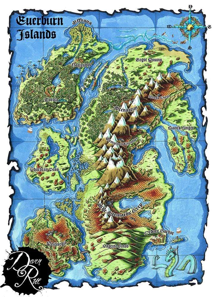 Everburn Islands color Map by Deven Rue.
