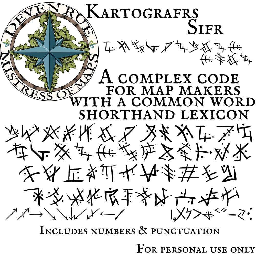 Kartografrs Sifr (Cartographer's Code) Deven Rue