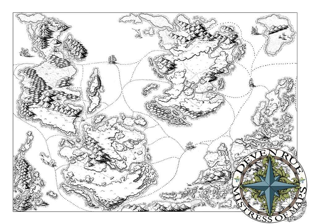 Ortheiad Printed Map Prop Maps Without text Deven Rue