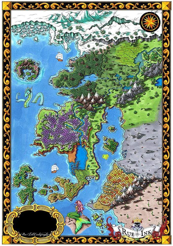 Starfall Printed Map Prop Maps 36x25 Color without text Deven Rue