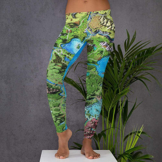 A model wears the Taur'Syldor map leggings by Deven Rue.