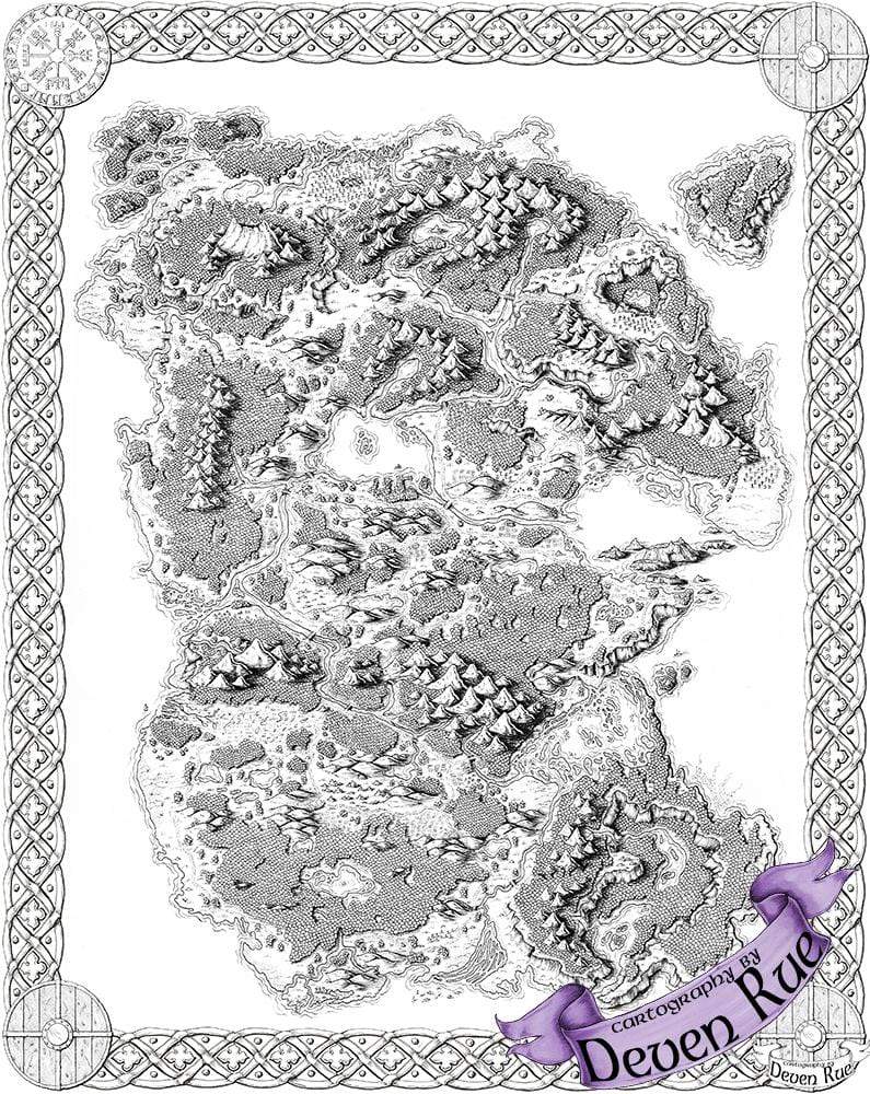 Taur'Syldor Printed Map Prop Maps Without text Deven Rue