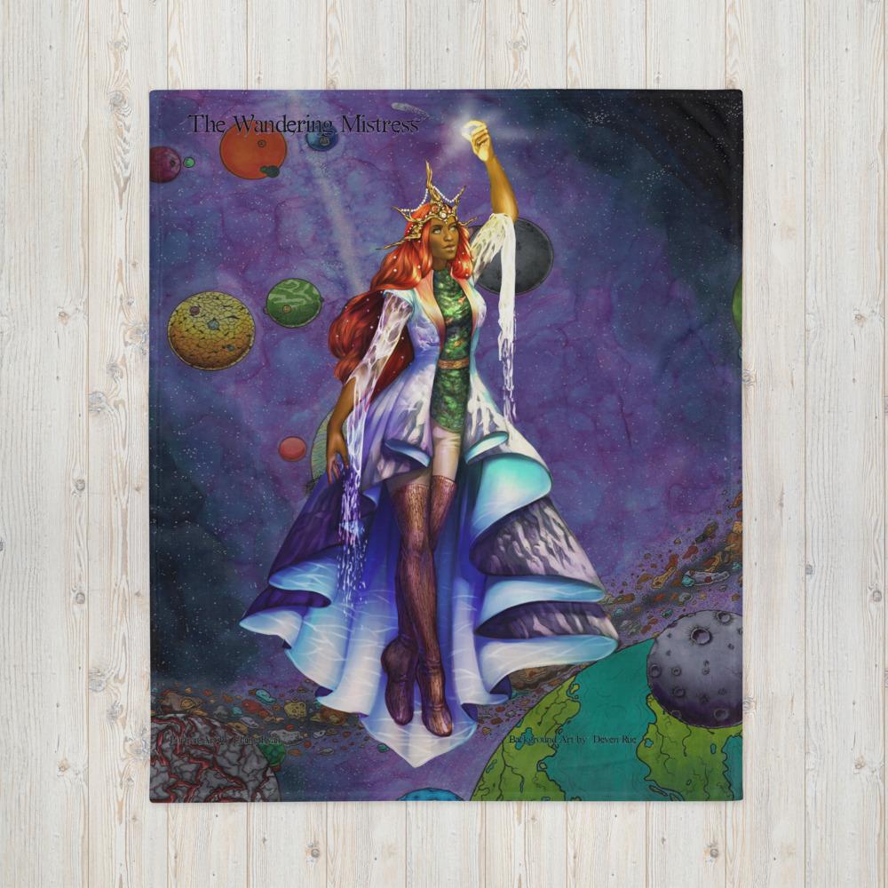 The Wandering Mistress throw blanket by Deven Rue.