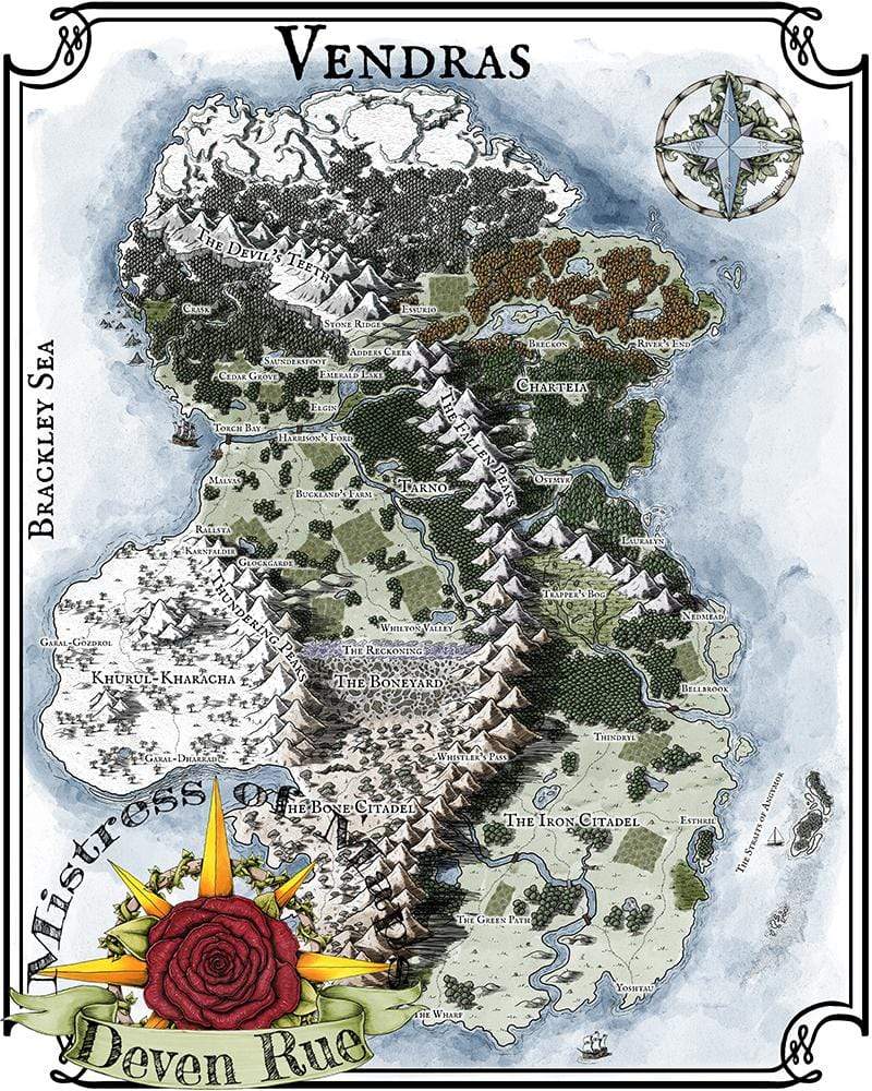 Vendras Printed Map Prop Maps Deven Rue