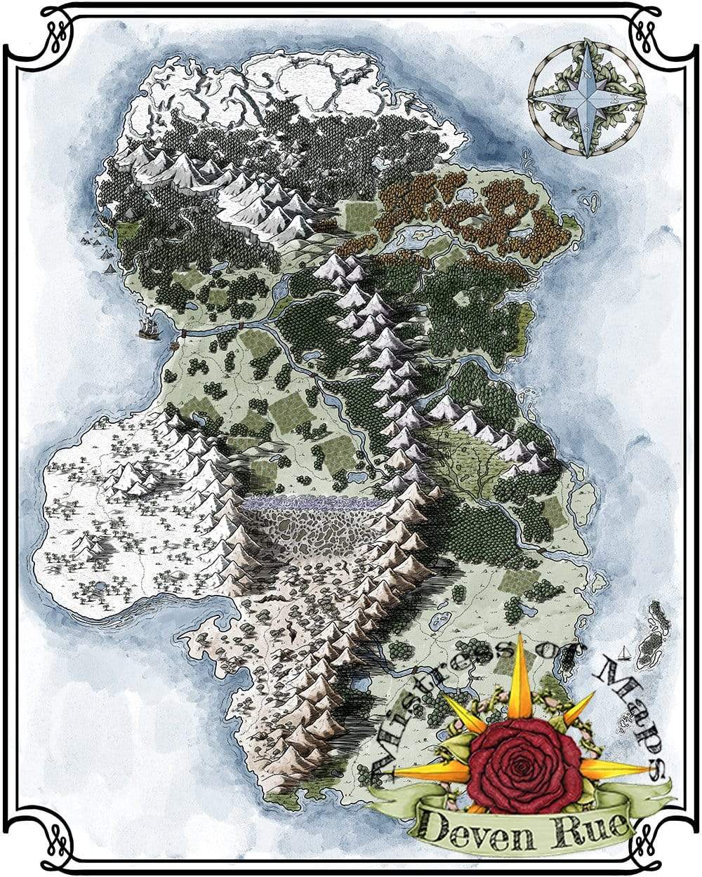 Vendras Printed Map Prop Maps Deven Rue