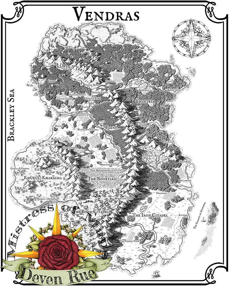 Deven Rue Prop Maps With text Vendras Printed Map
