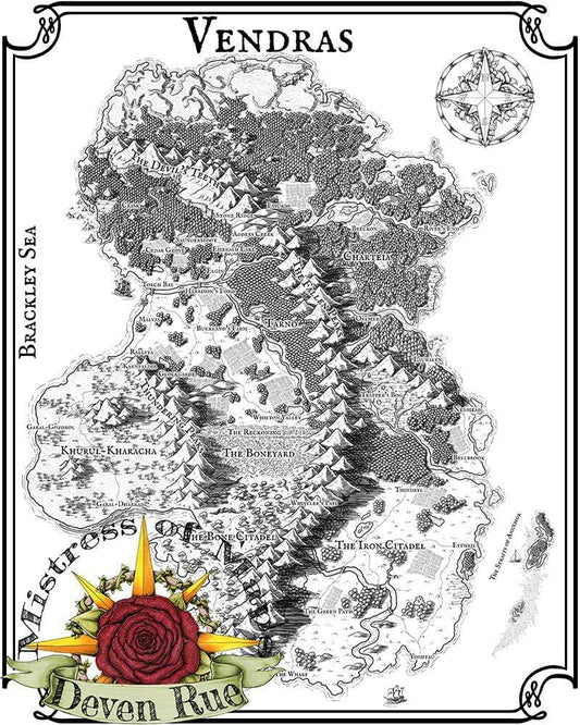 Deven Rue Prop Maps With text Vendras Printed Map