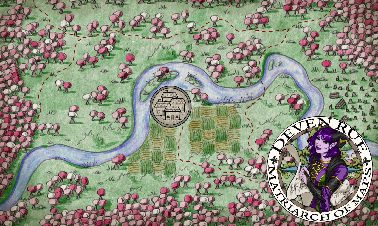 Cherry Blossom Farming Village Map