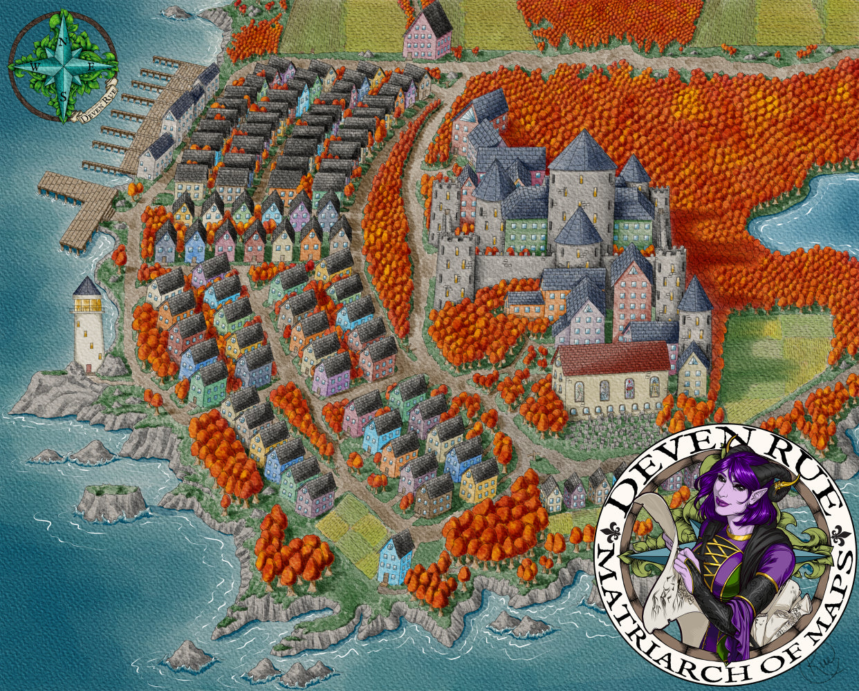 Embervale Harbor Town VTT Map