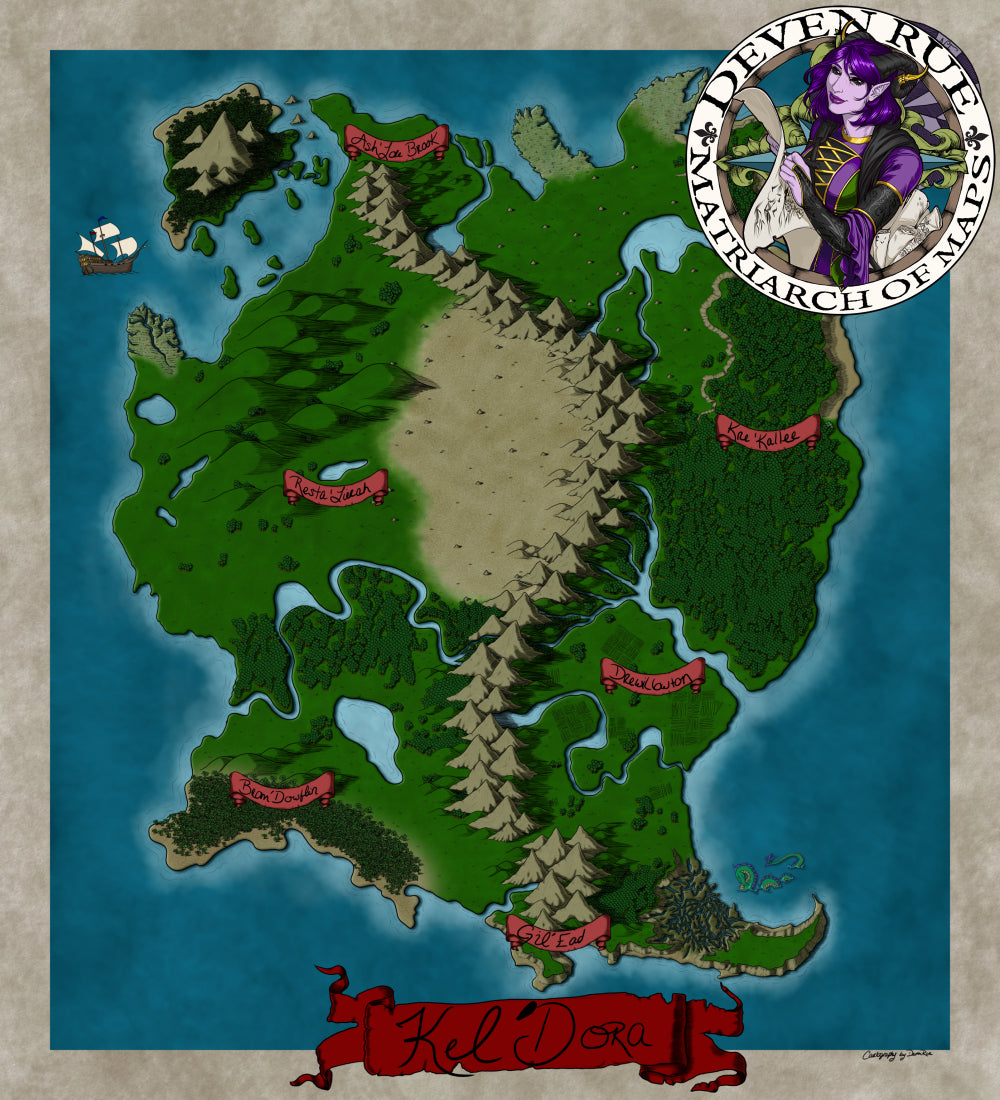 Kel'Dora Continent Map