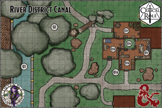 Mapa del canal del distrito fluvial