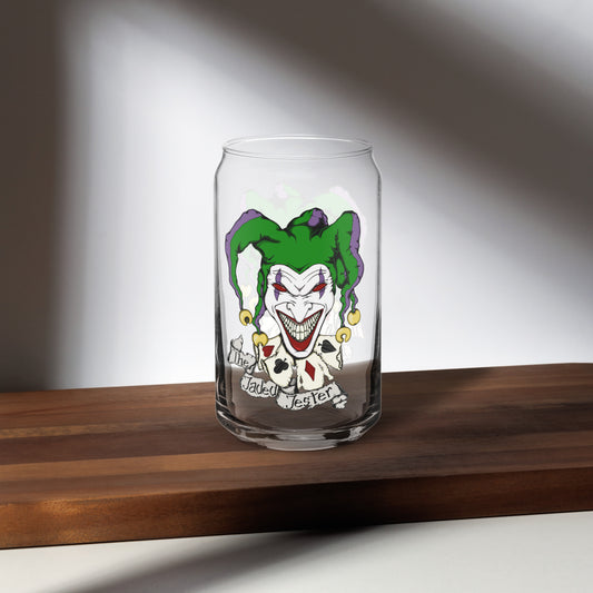 The Jaded Jester Can-shaped Glass