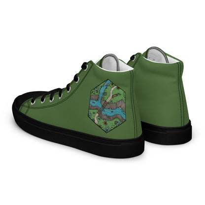 Perilous Crossing Wide High Top Canvas Shoes