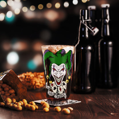 The Jaded Jester Pint Glass