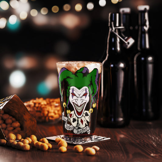 The Jaded Jester Pint Glass