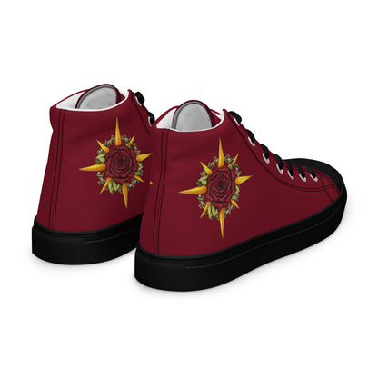 Druid Compass Rose High Top Canvas Shoes