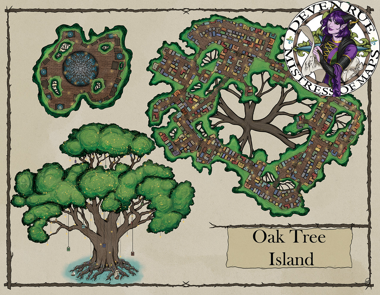 Carte VTT d'Oak Tree Island