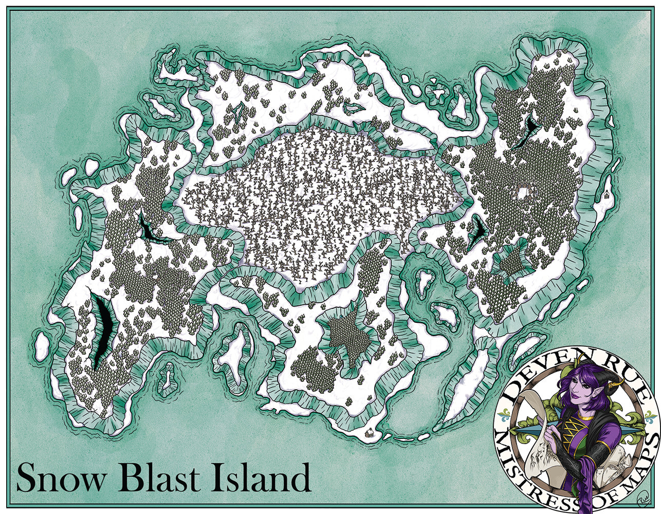 Carte VTT de Snow Blast Island