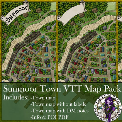 Sunmoor Town Map