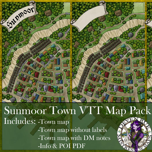 Carte de la ville de Sunmoor