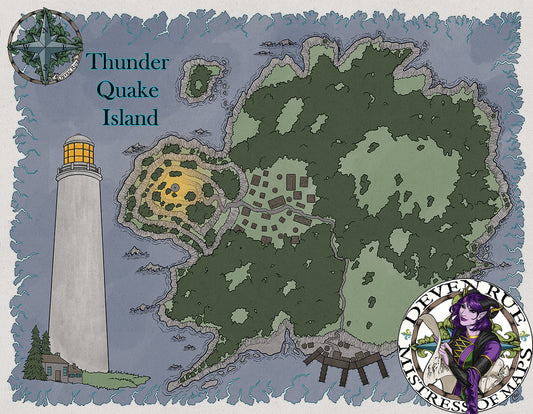 Thunder Quake Island VTT Map