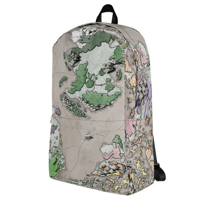 Left side view: The Ortheiad map backpack by Deven Rue.
