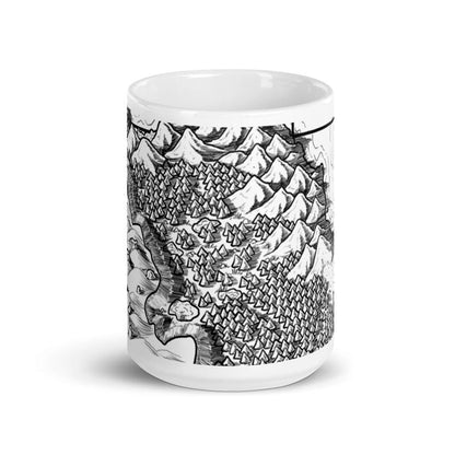 The middle of A Sudden Respite map mug by Deven Rue.