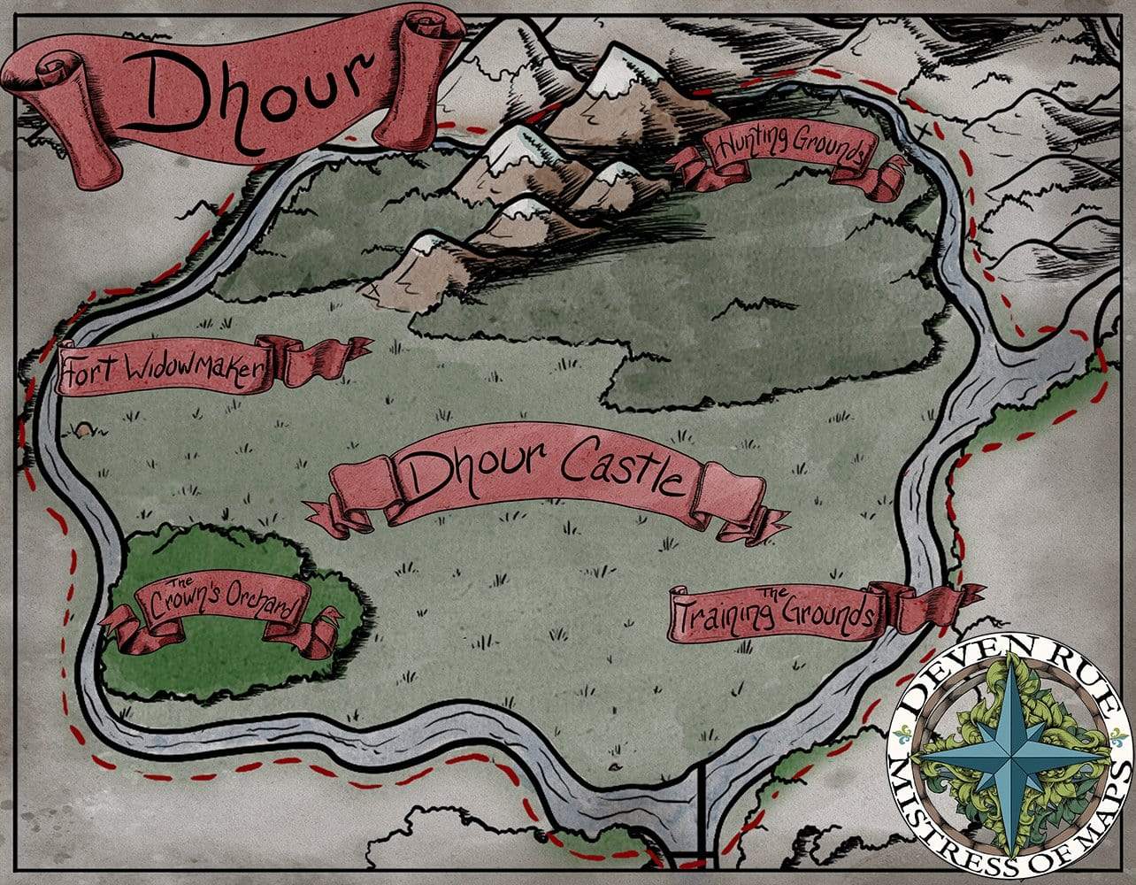 A preview of the Dhour map from the Ayon VTT map pack by Deven Rue.