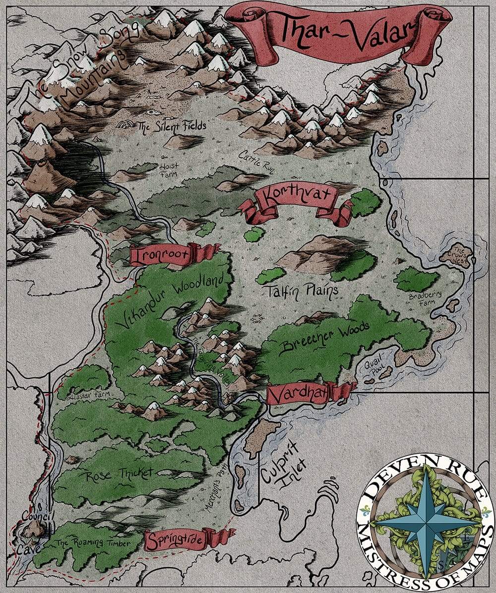 A preview of the Thar-Valar regional map from the Ayon VTT map pack by Deven Rue.
