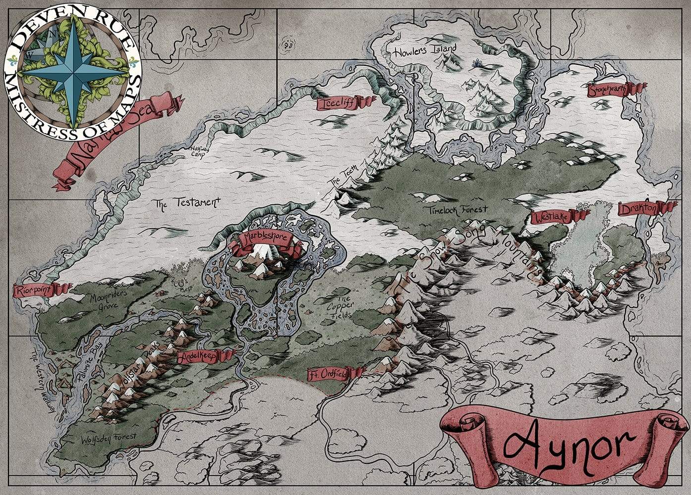 A preview of the Aynor regional map in the Ayon VTT map pack by Deven Rue.