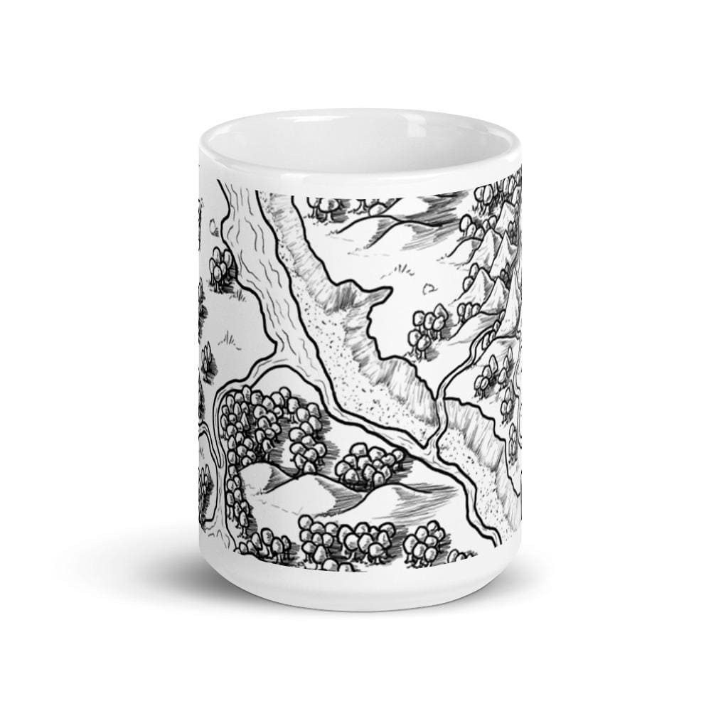 The middle of the Cliffside Meadows map mug by Deven Rue.