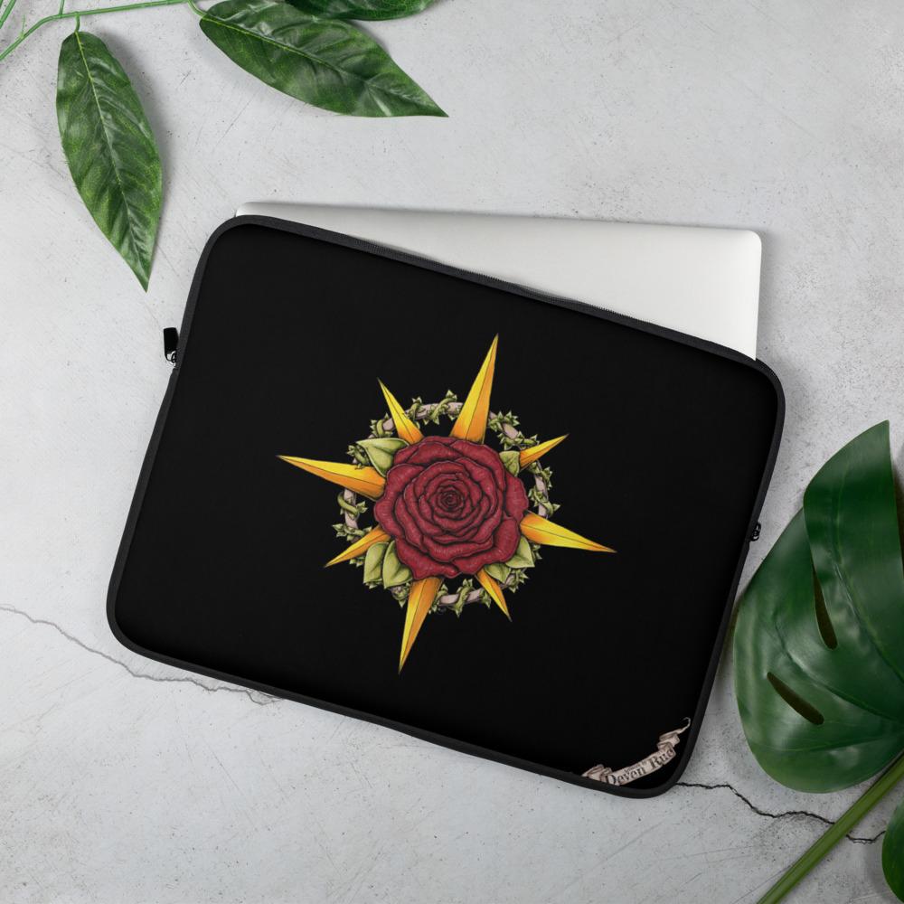 The Druid Compass Laptop Sleeve 15 in by Deven Rue.