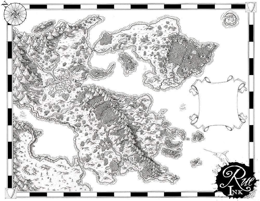 A preview of the Euphoros black and white map with no text.