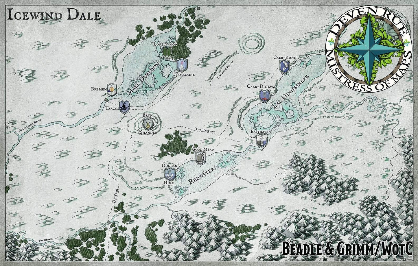 Icewind Dale Map Map Downloads Deven Rue