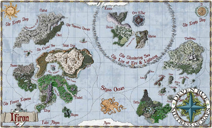 The Ifiron Map in color with labels by Deven Rue.