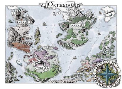 Ortheiad Printed Map Prop Maps 36x26 Color with text Deven Rue