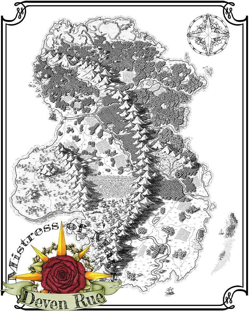 Deven Rue Prop Maps Without text Vendras Printed Map