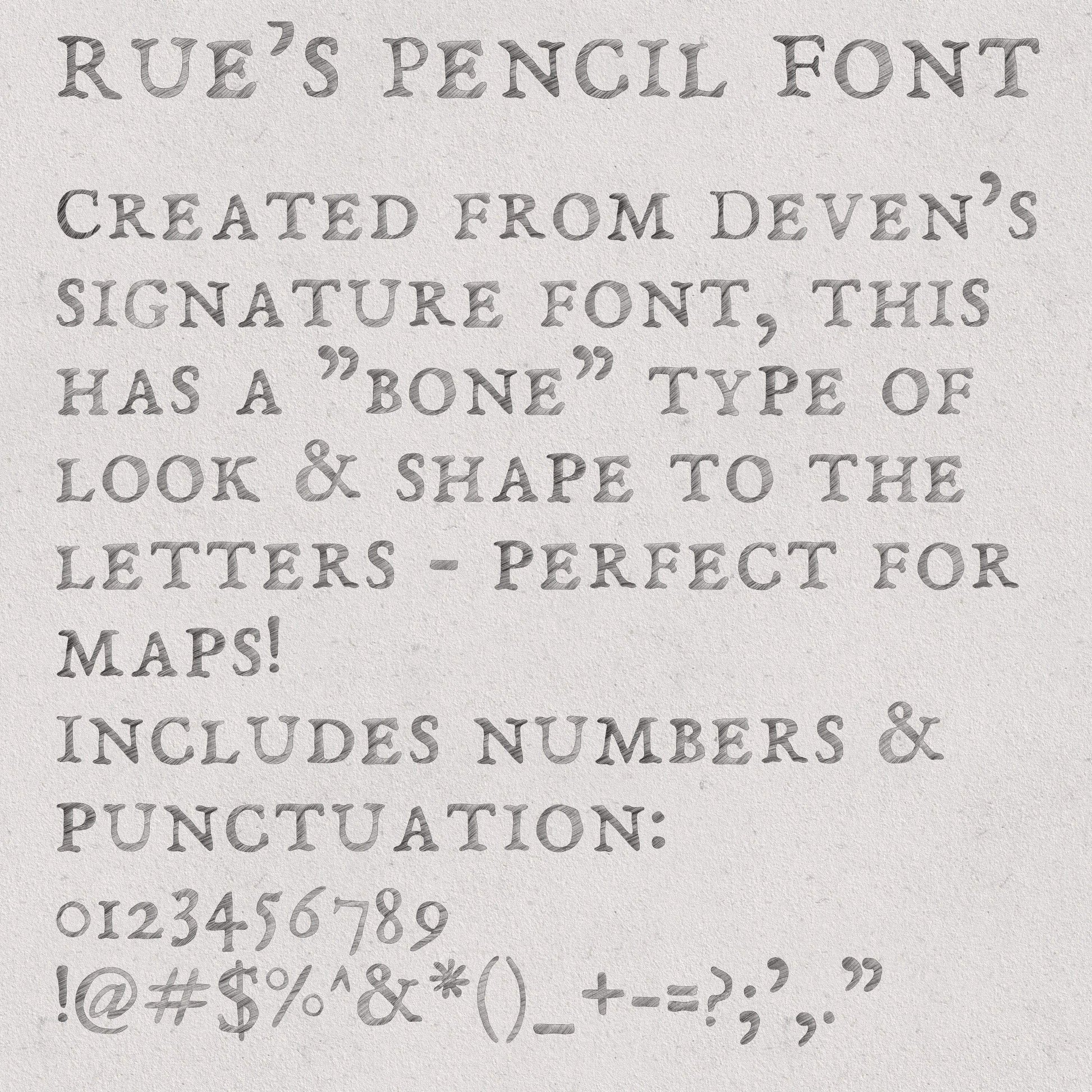 Rue's Pencil Font Font Deven Rue