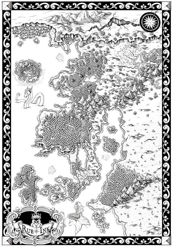 Starfall Printed Map Prop Maps Without text Deven Rue
